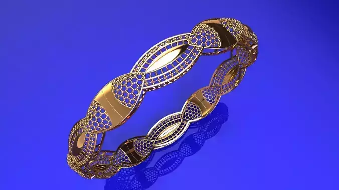 05 Golden Knotwork Bangle 13gm