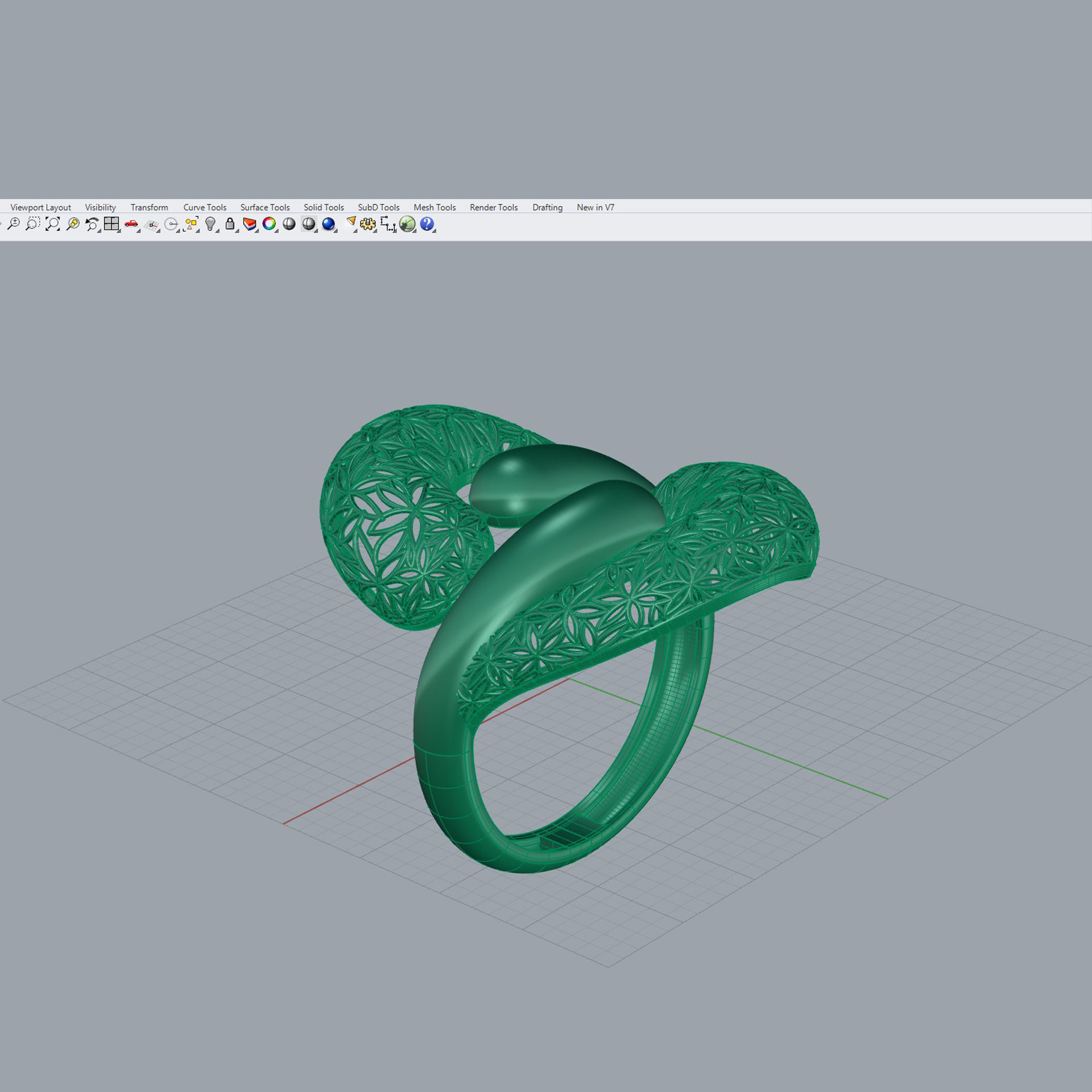 Gold ring 02 3D print model_5