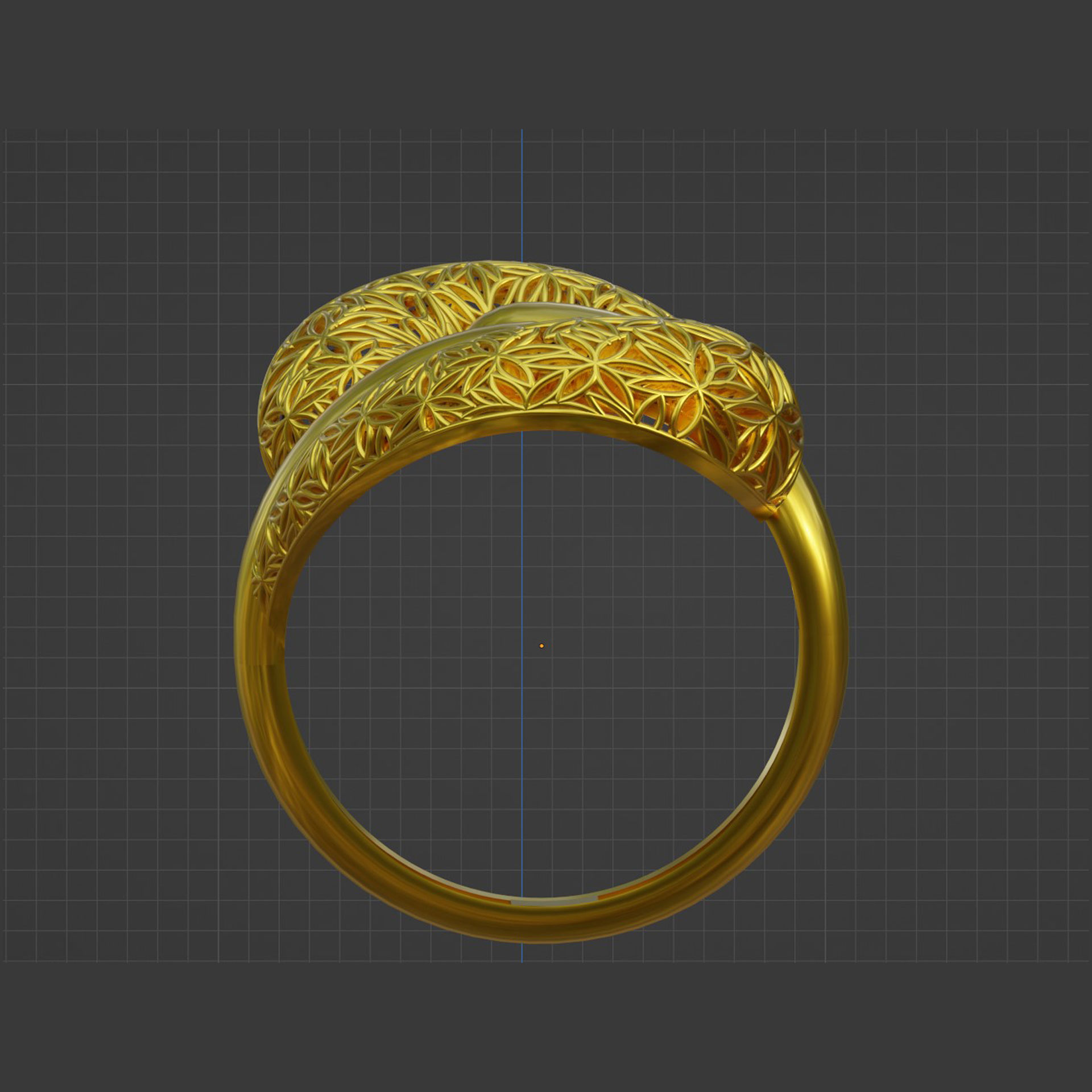 Gold ring 02 3D print model_6