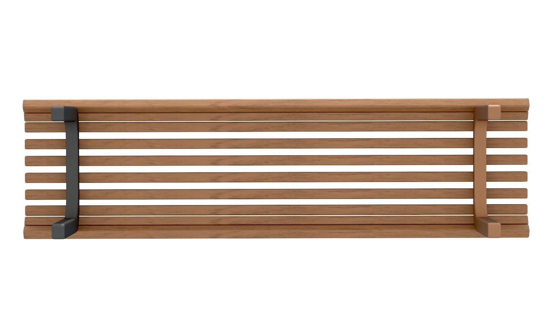 City Bench 09 Low-poly 3D model_8