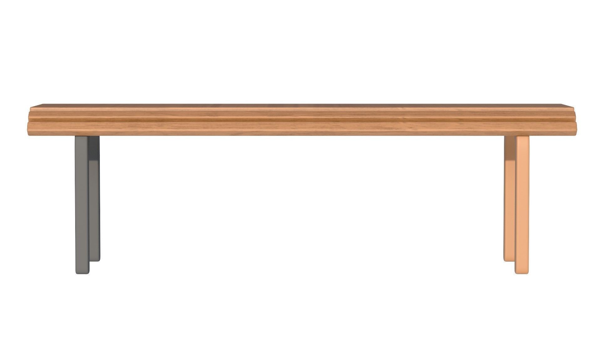 City Bench 09 Low-poly 3D model_2