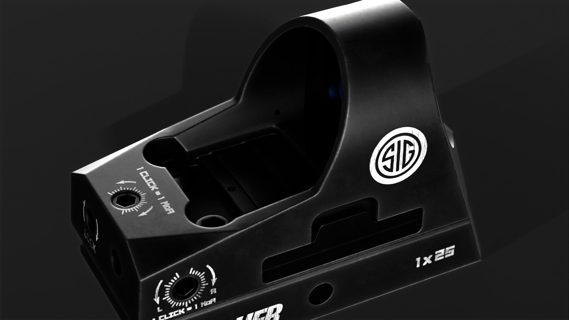 Sig Sauer Romeo3 Red Dot Sight Low-poly 3D model_7