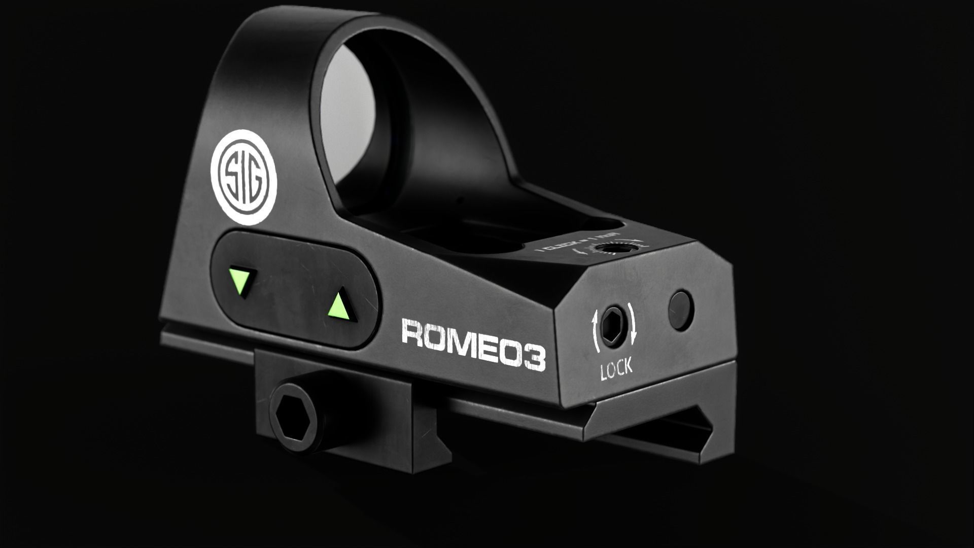 Sig Sauer Romeo3 Red Dot Sight Low-poly 3D model_5