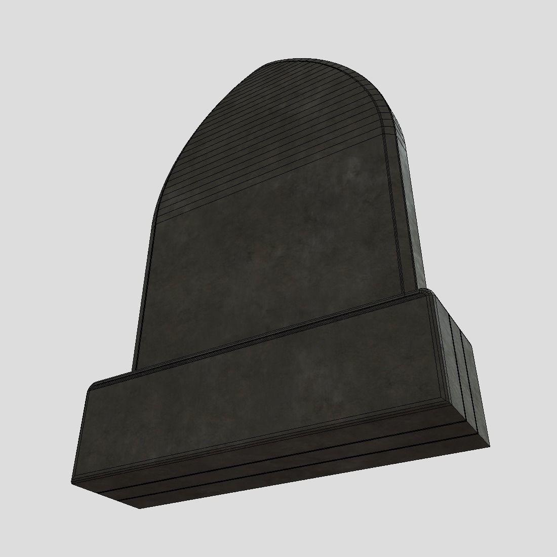 Tombstone 2 Low-poly 3D model_10