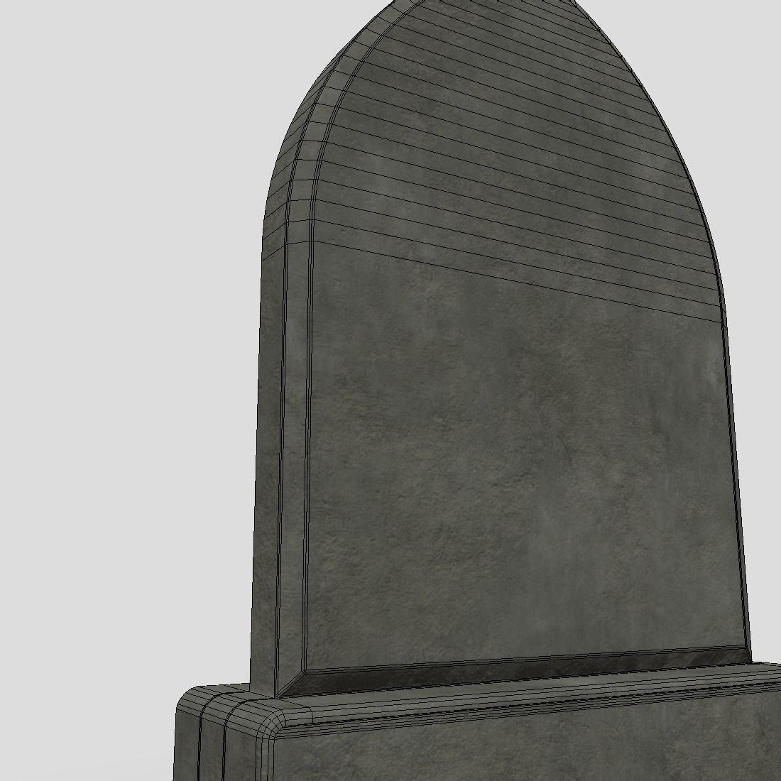 Tombstone 2 Low-poly 3D model_14