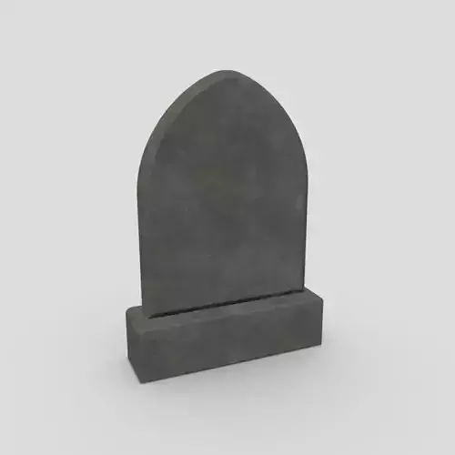 Tombstone 2 Low-poly 3D model