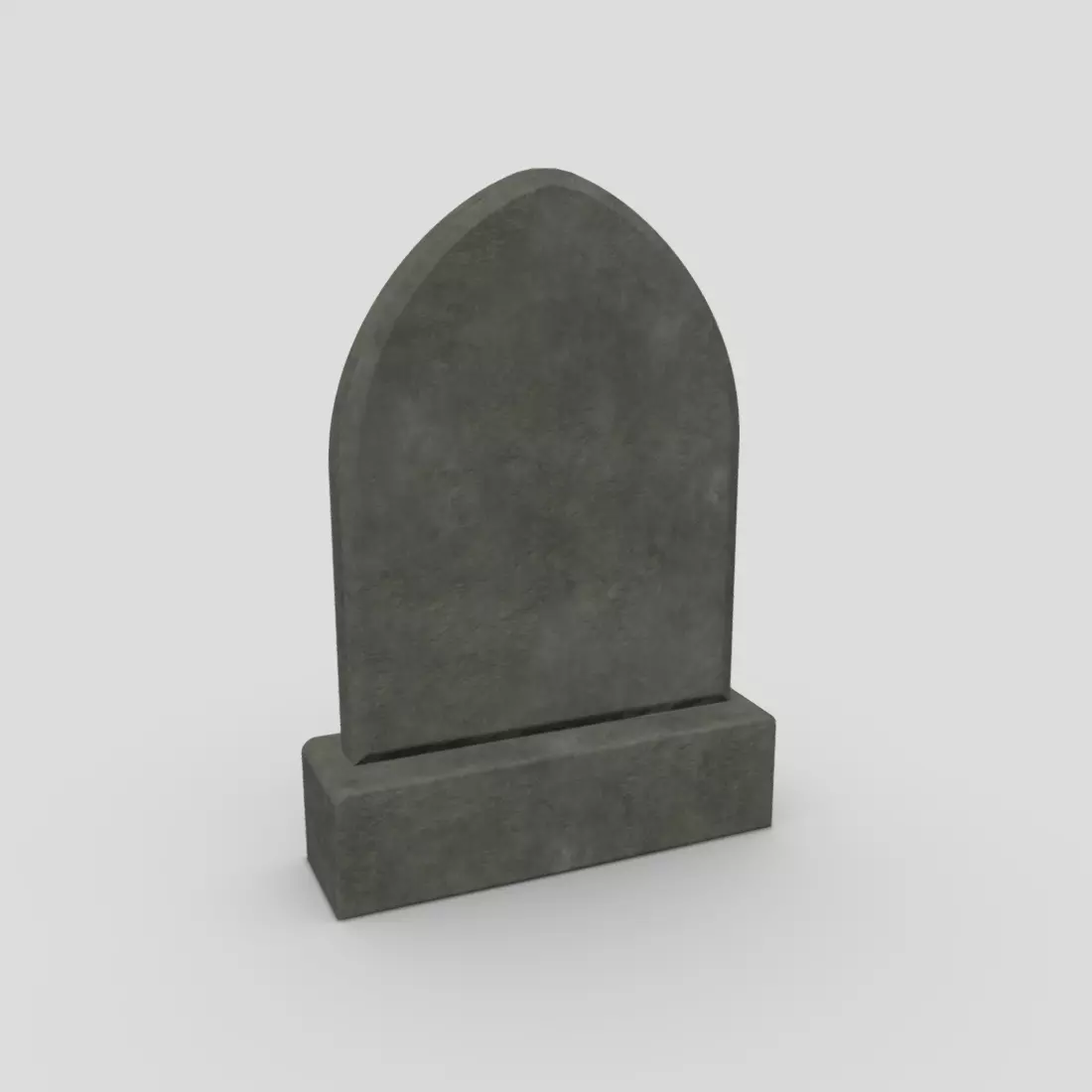 Tombstone 2 Low-poly 3D model_0