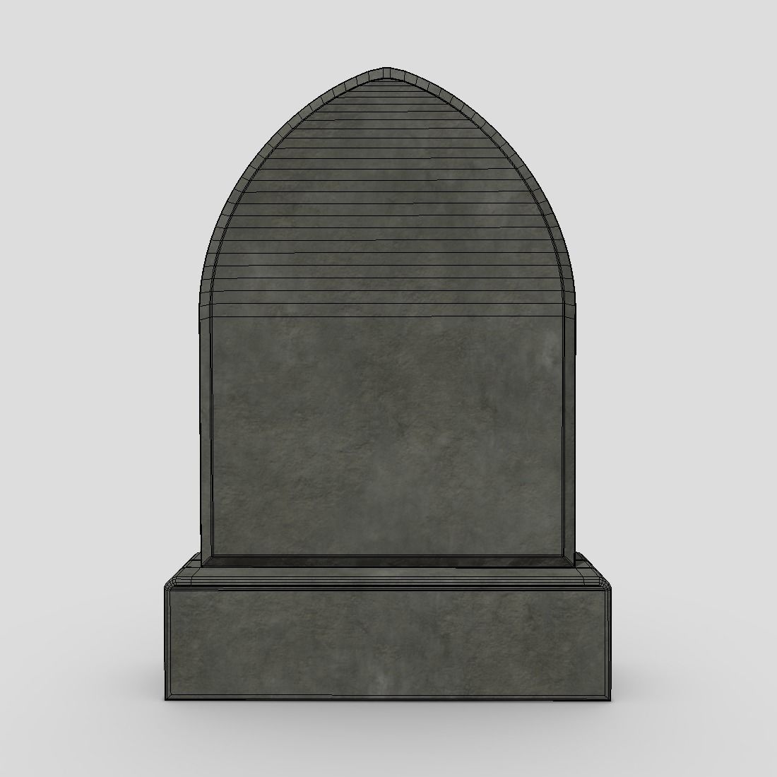 Tombstone 2 Low-poly 3D model_4