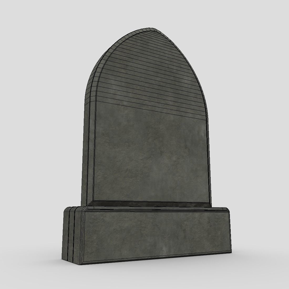 Tombstone 2 Low-poly 3D model_12