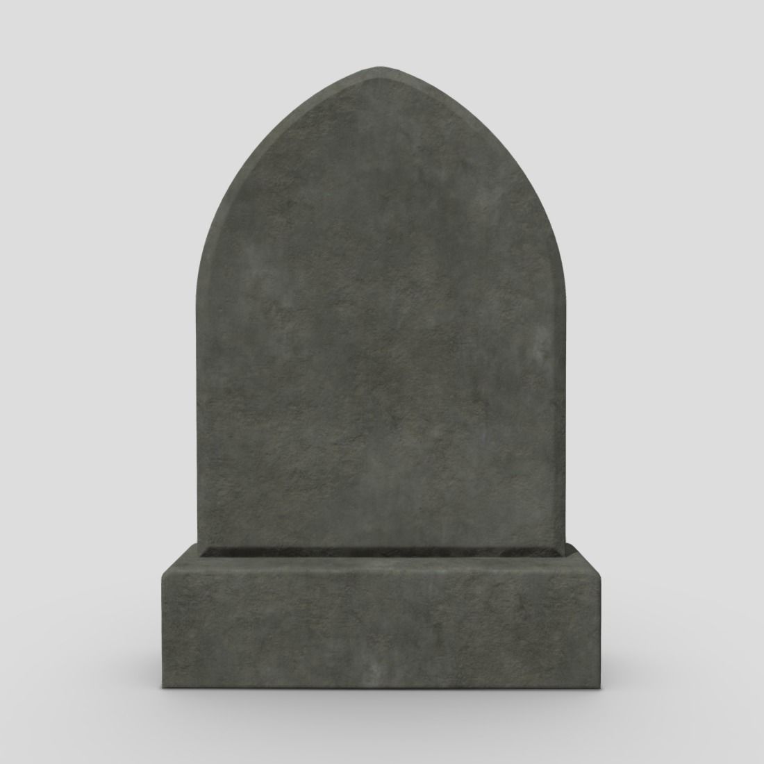 Tombstone 2 Low-poly 3D model_3