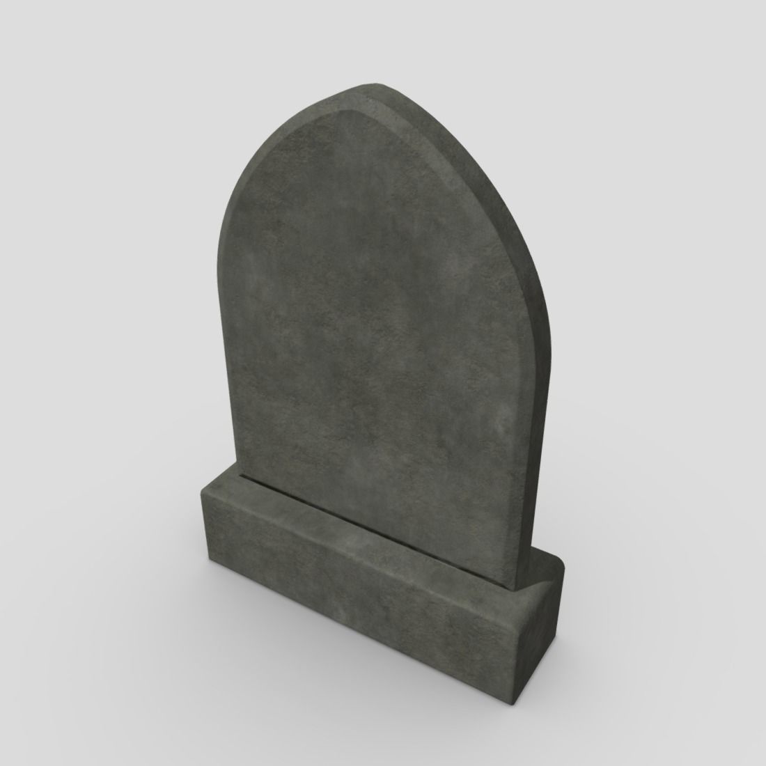 Tombstone 2 Low-poly 3D model_5