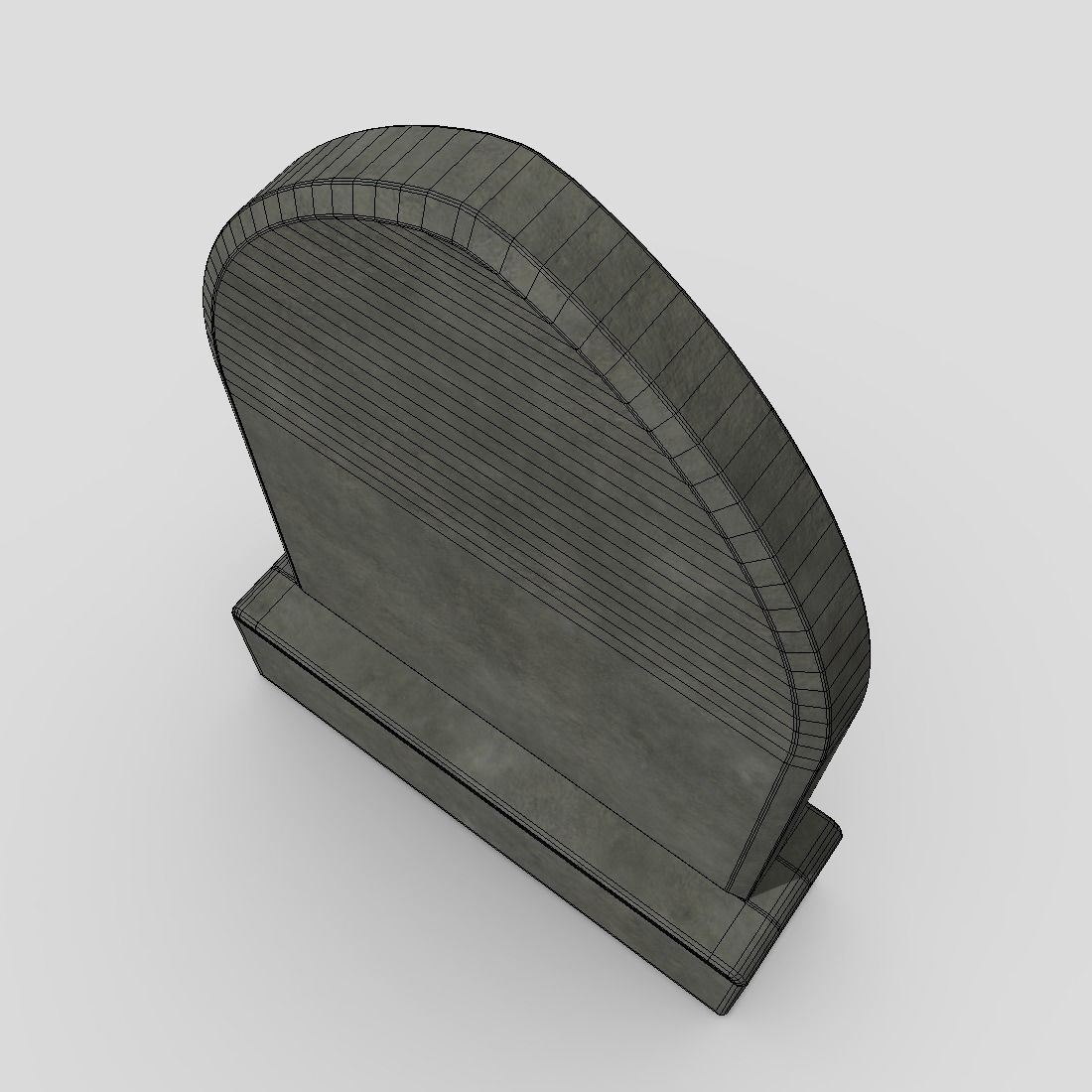 Tombstone 2 Low-poly 3D model_8