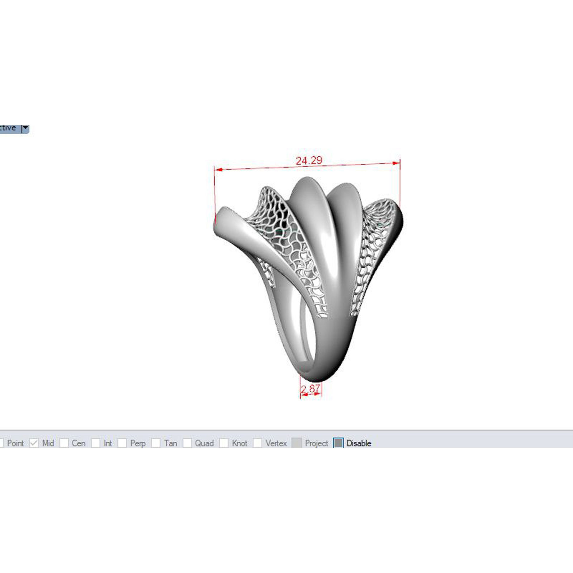 Gold ring 03 3D print model_5