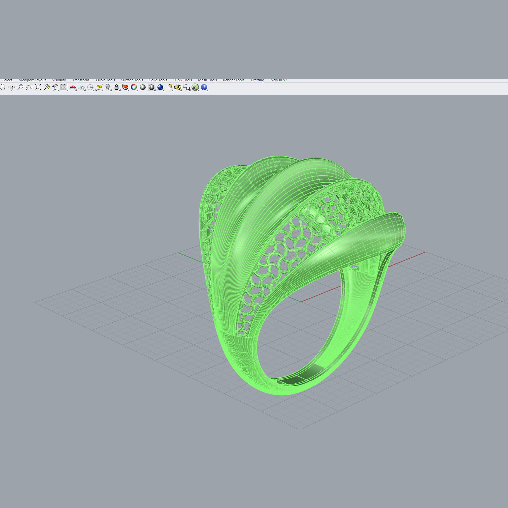 Gold ring 03 3D print model_6