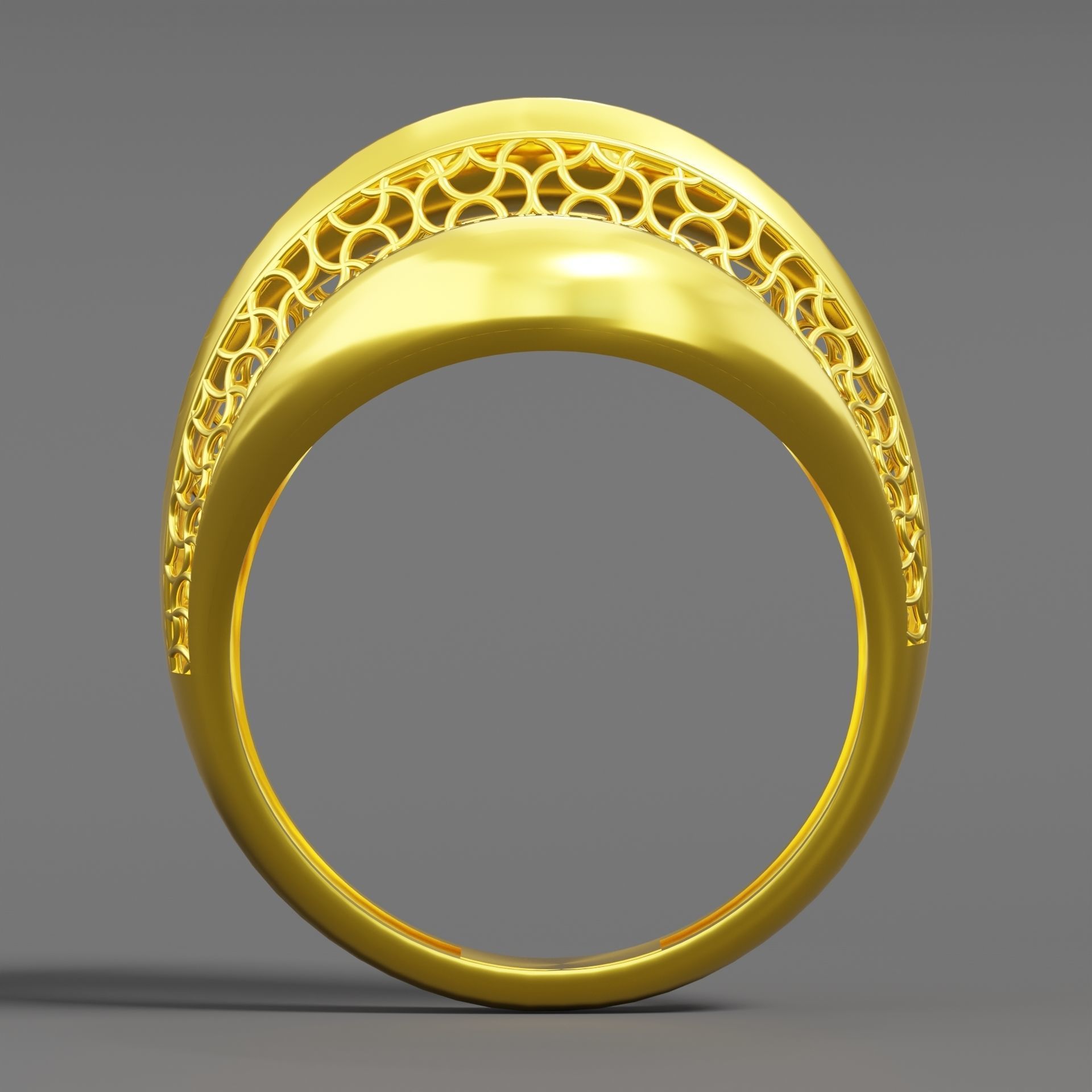 Gold ring 03 3D print model_1