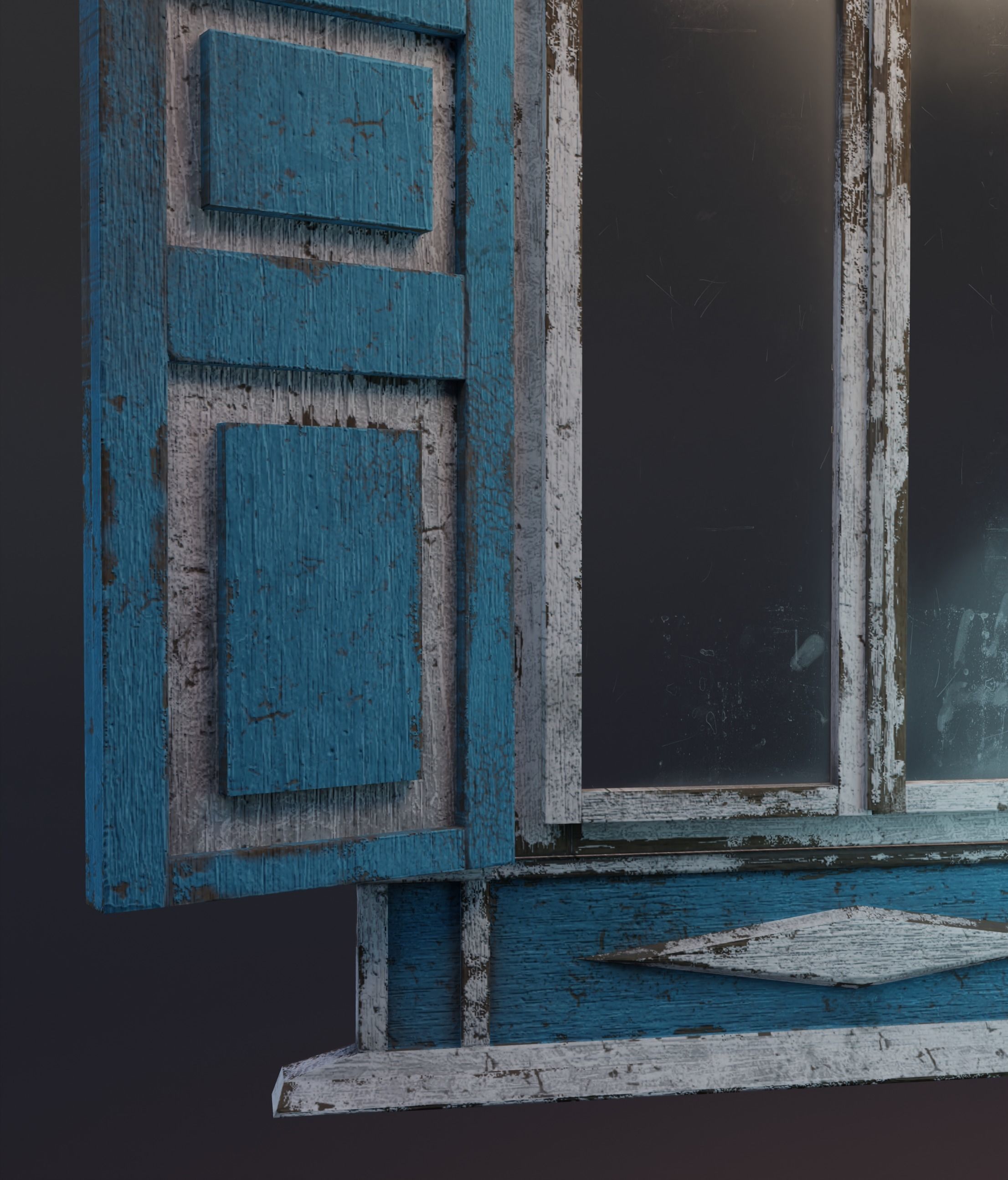 10 old windows pack Low-poly 3D model_19