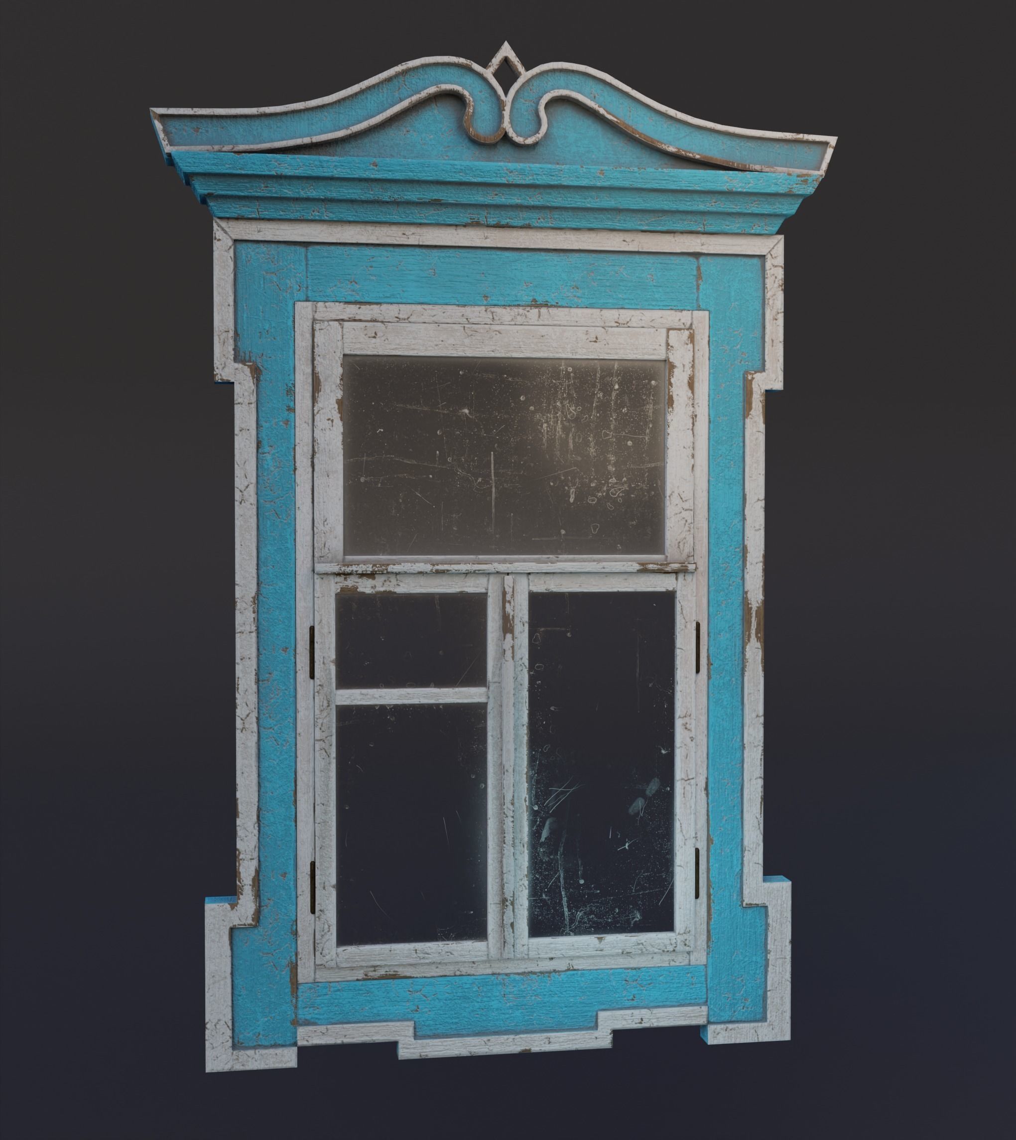 10 old windows pack Low-poly 3D model_15