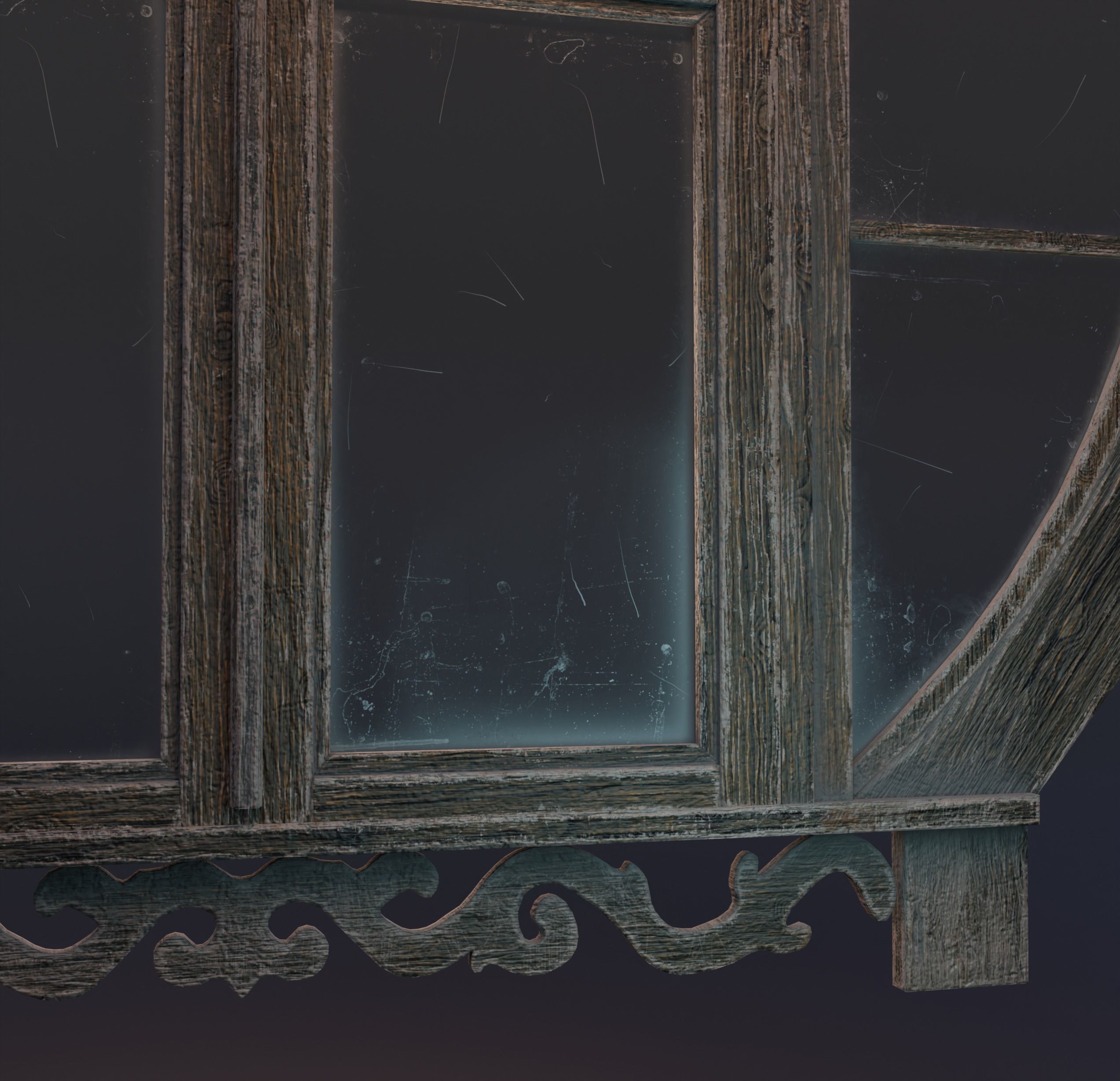 10 old windows pack Low-poly 3D model_7