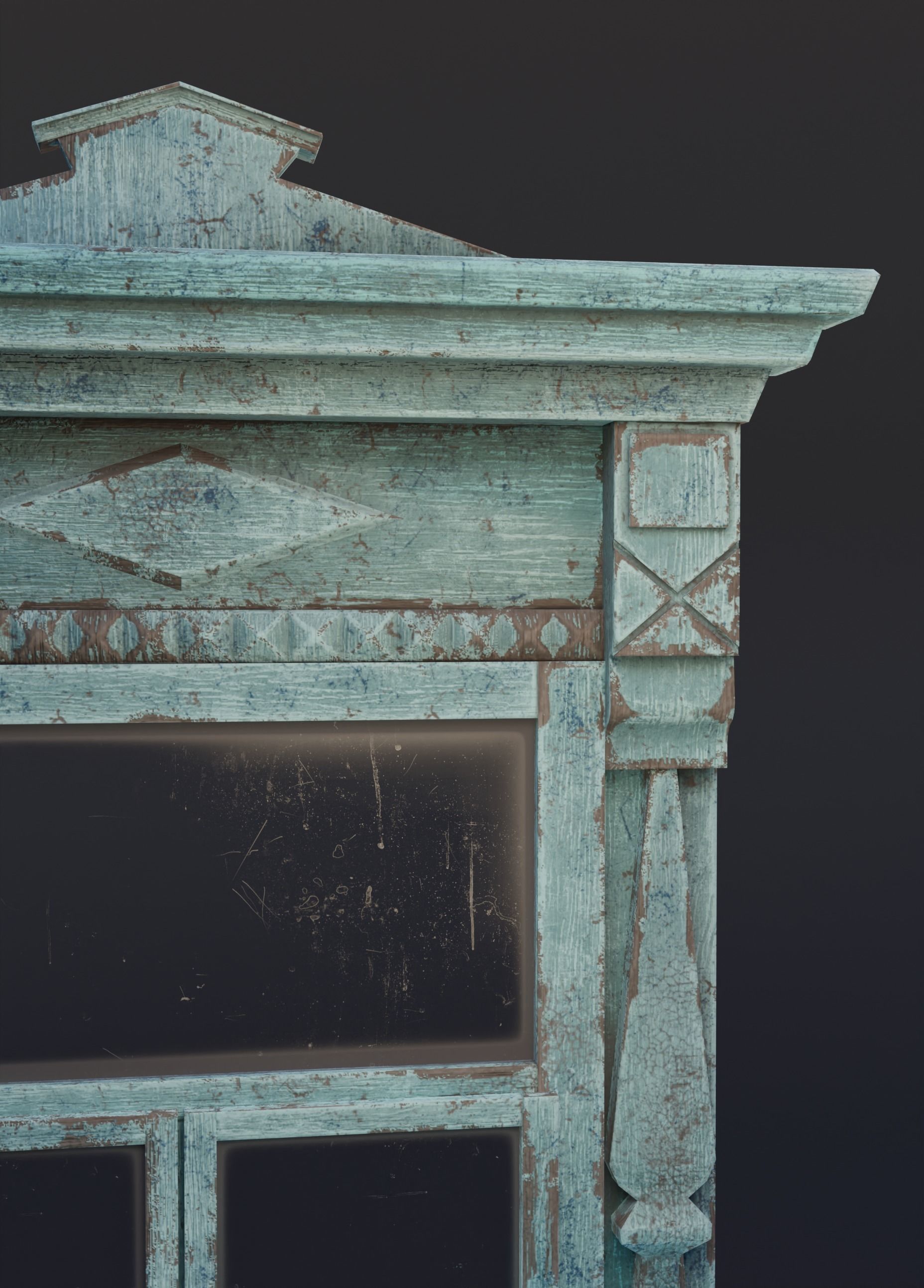 10 old windows pack Low-poly 3D model_3