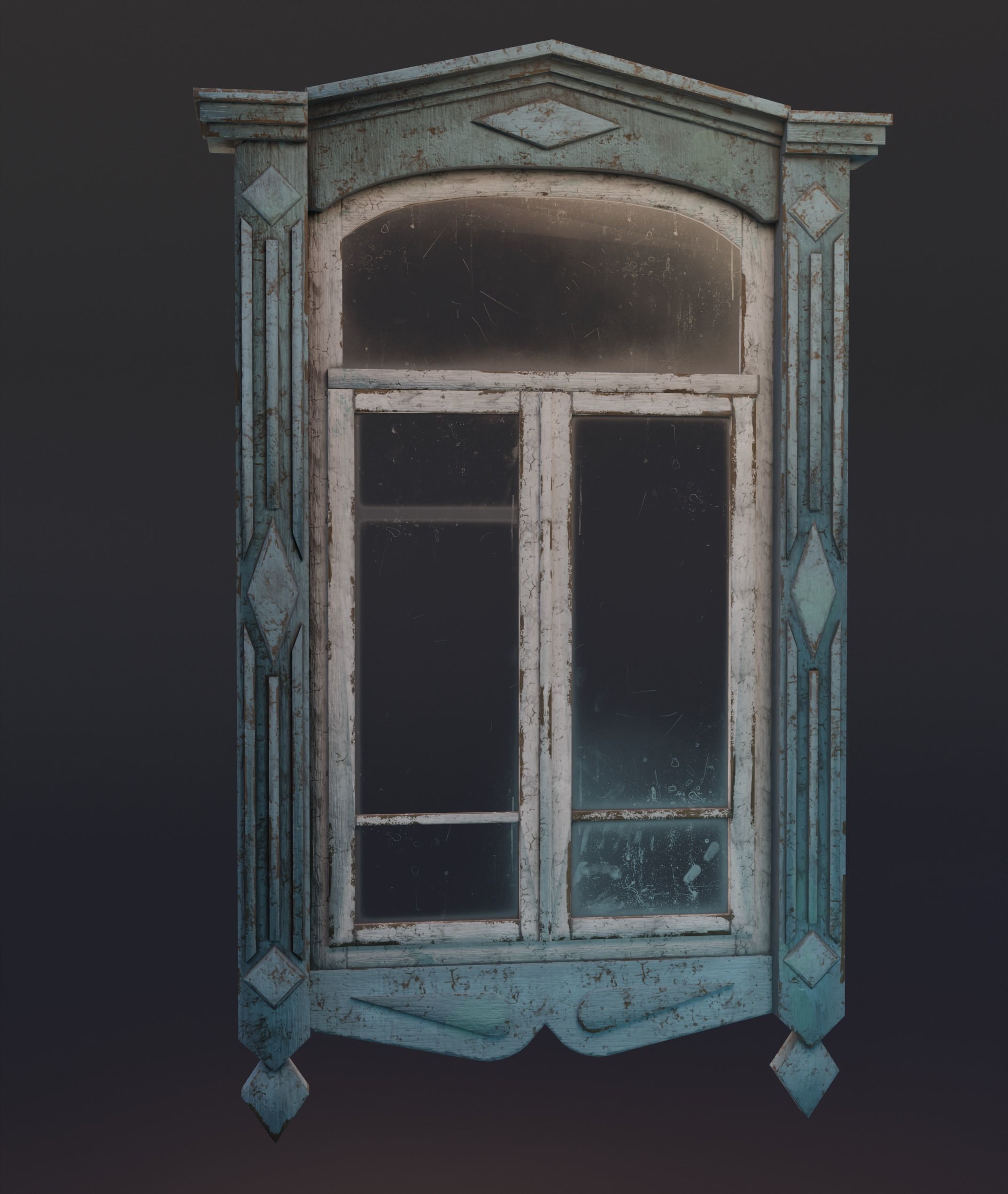 10 old windows pack Low-poly 3D model_9