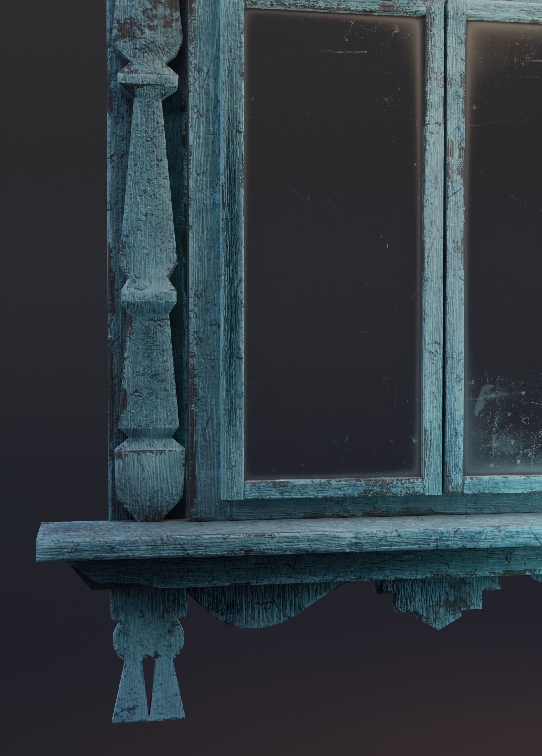 10 old windows pack Low-poly 3D model_4