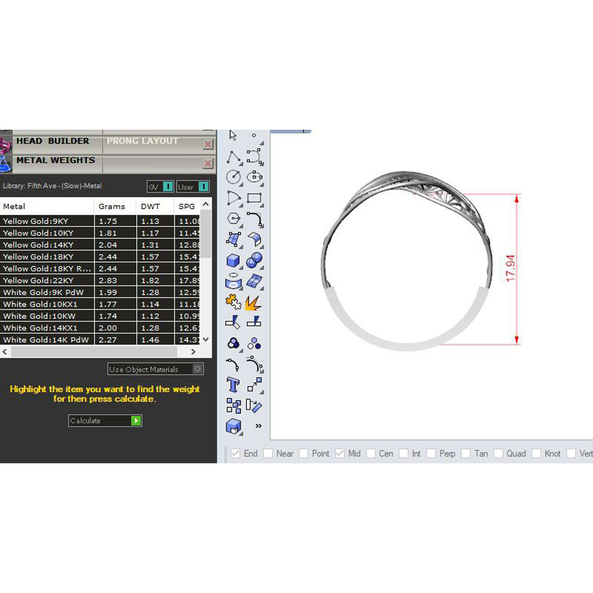 Gold ring 04 3D print model_3