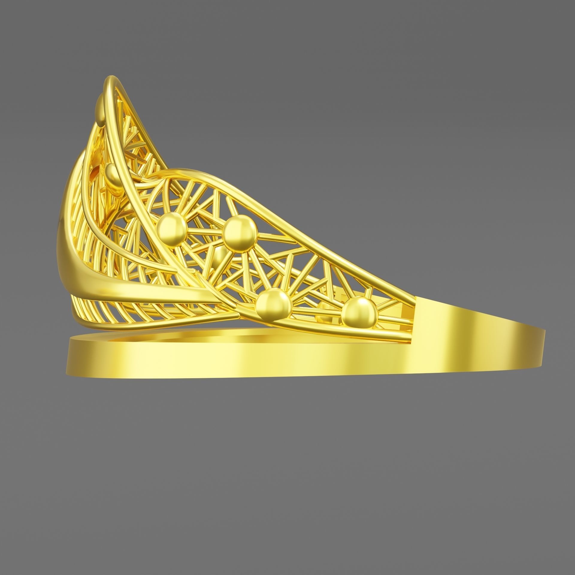 Gold ring 04 3D print model_2