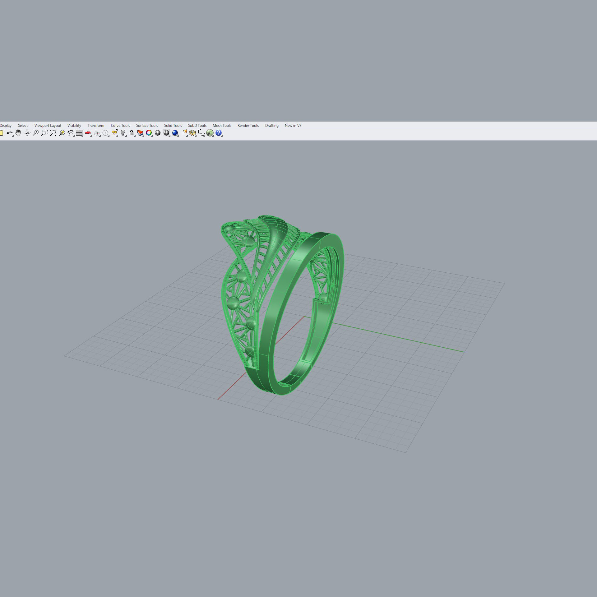 Gold ring 04 3D print model_6