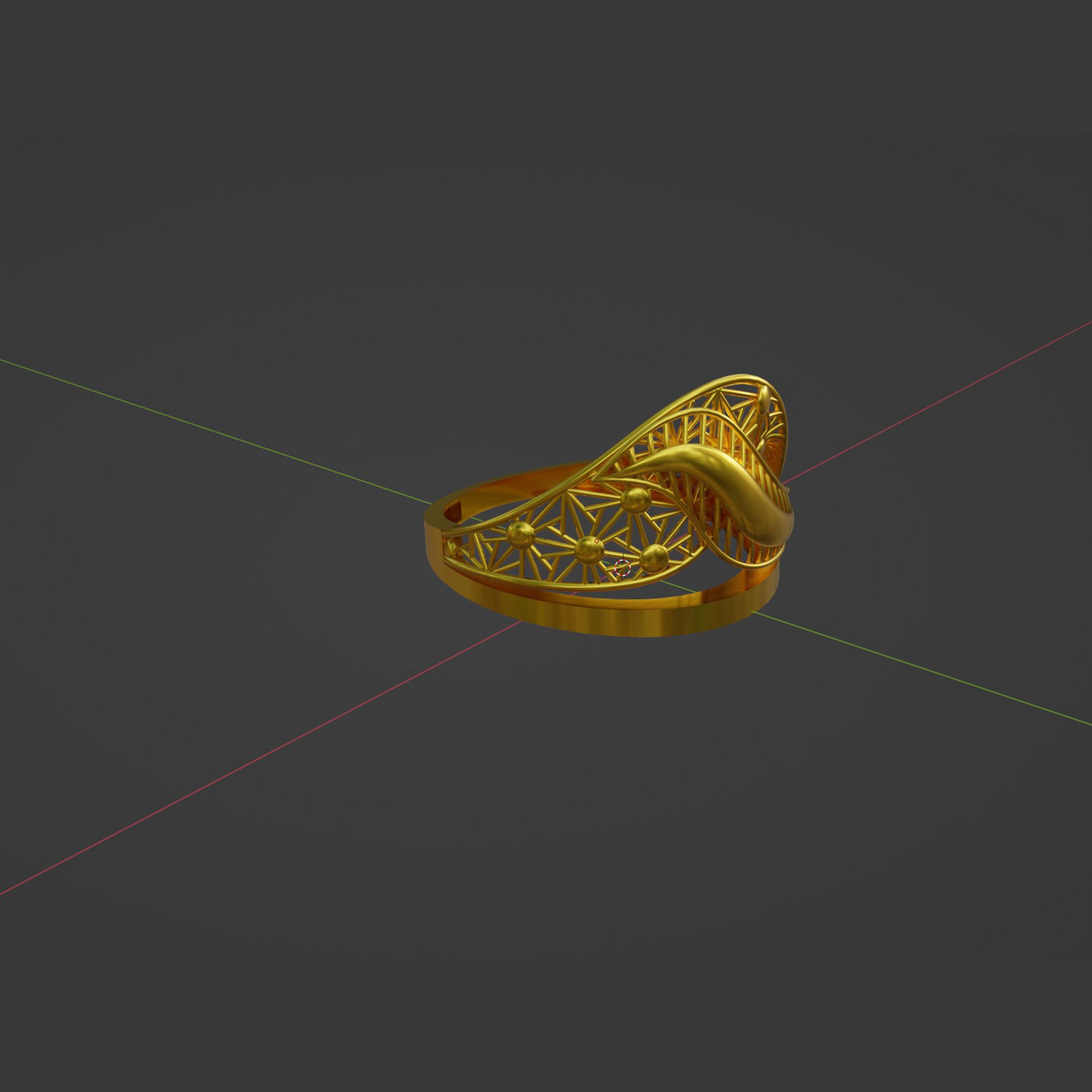 Gold ring 04 3D print model_8
