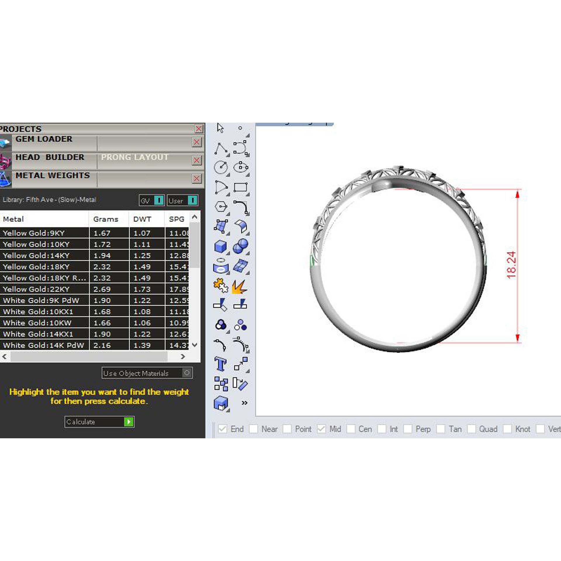 Gold ring 05 3D print model_4