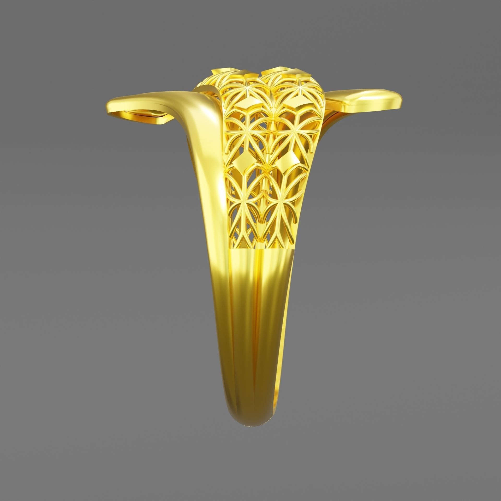 Gold ring 05 3D print model_3