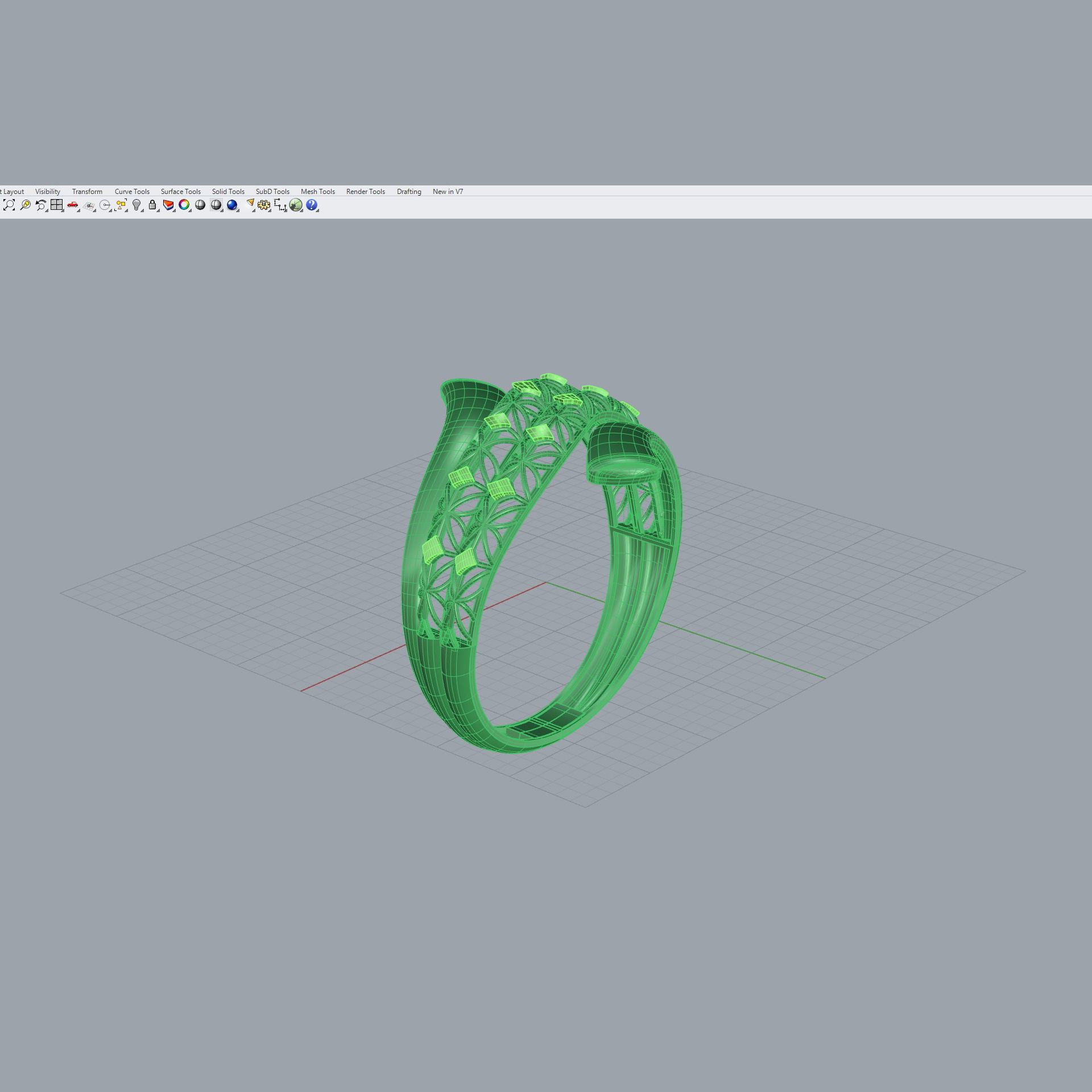 Gold ring 05 3D print model_6