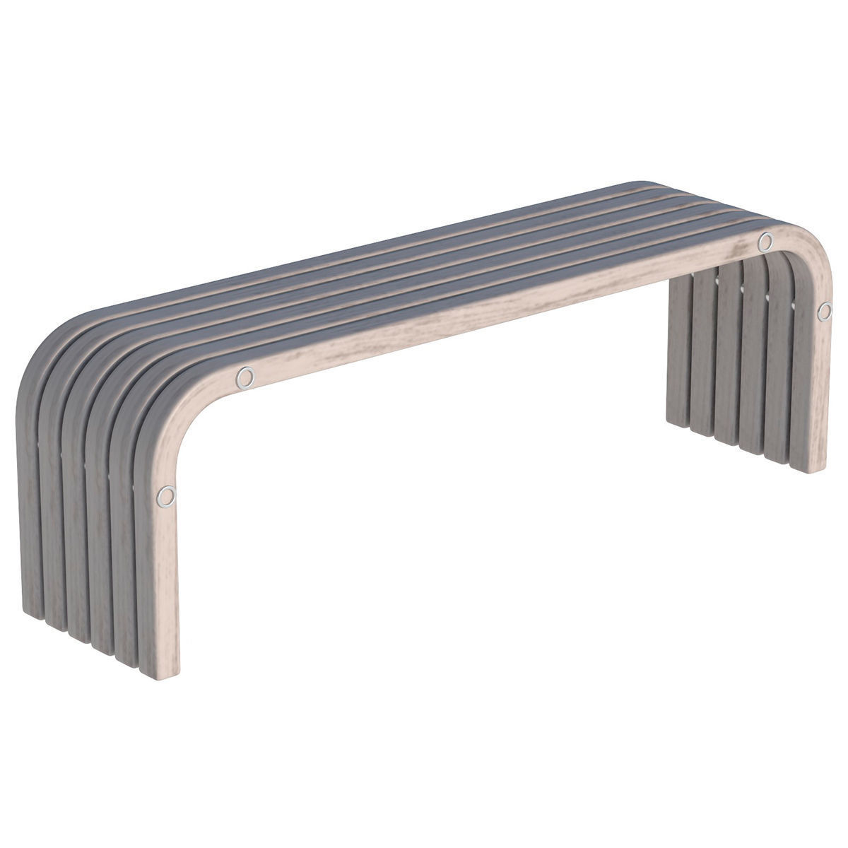 City Bench 13 Low-poly 3D model_1