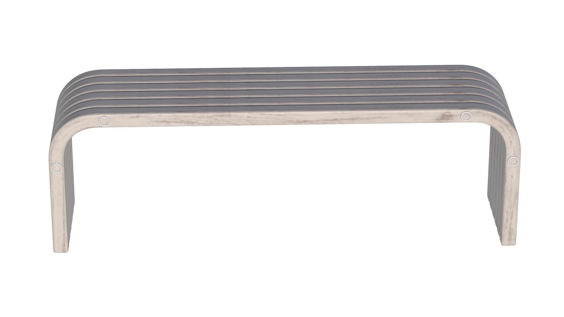 City Bench 13 Low-poly 3D model_3