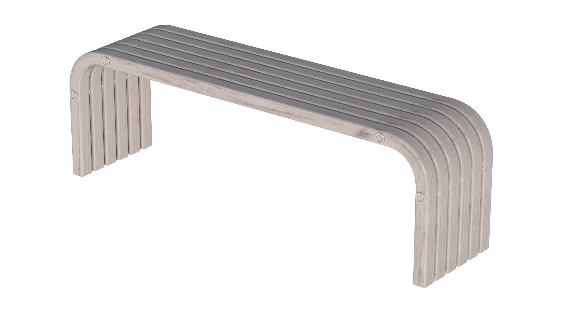City Bench 13 Low-poly 3D model_4