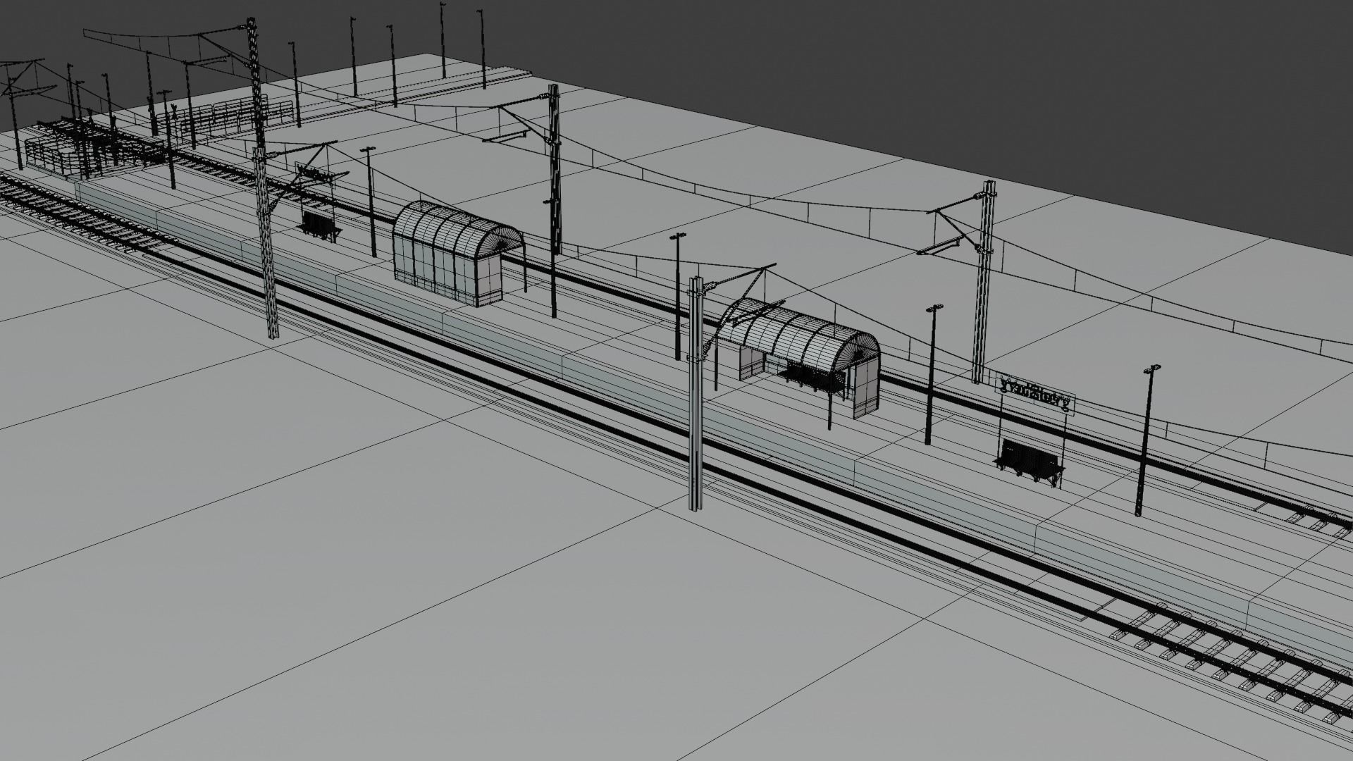 Local railway station IV 3D model_9