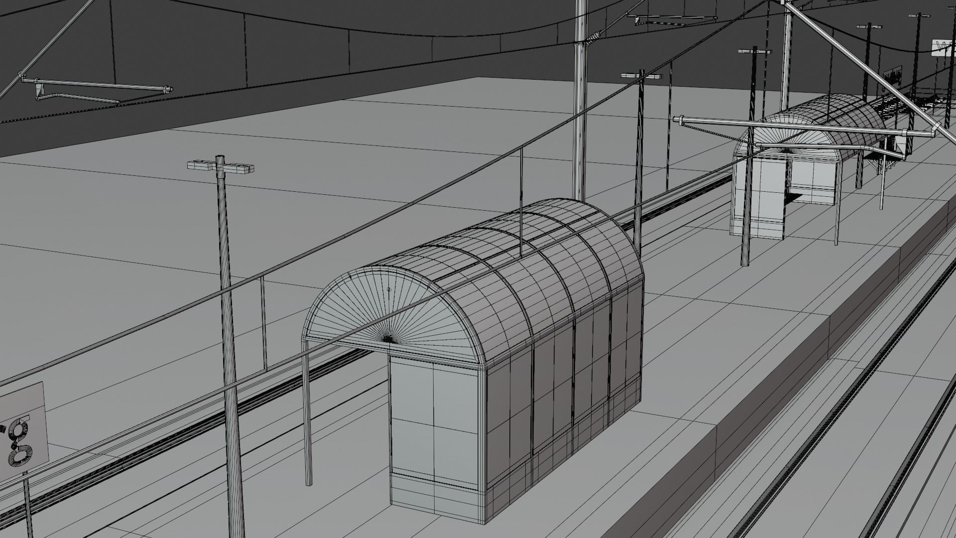 Local railway station IV 3D model_15