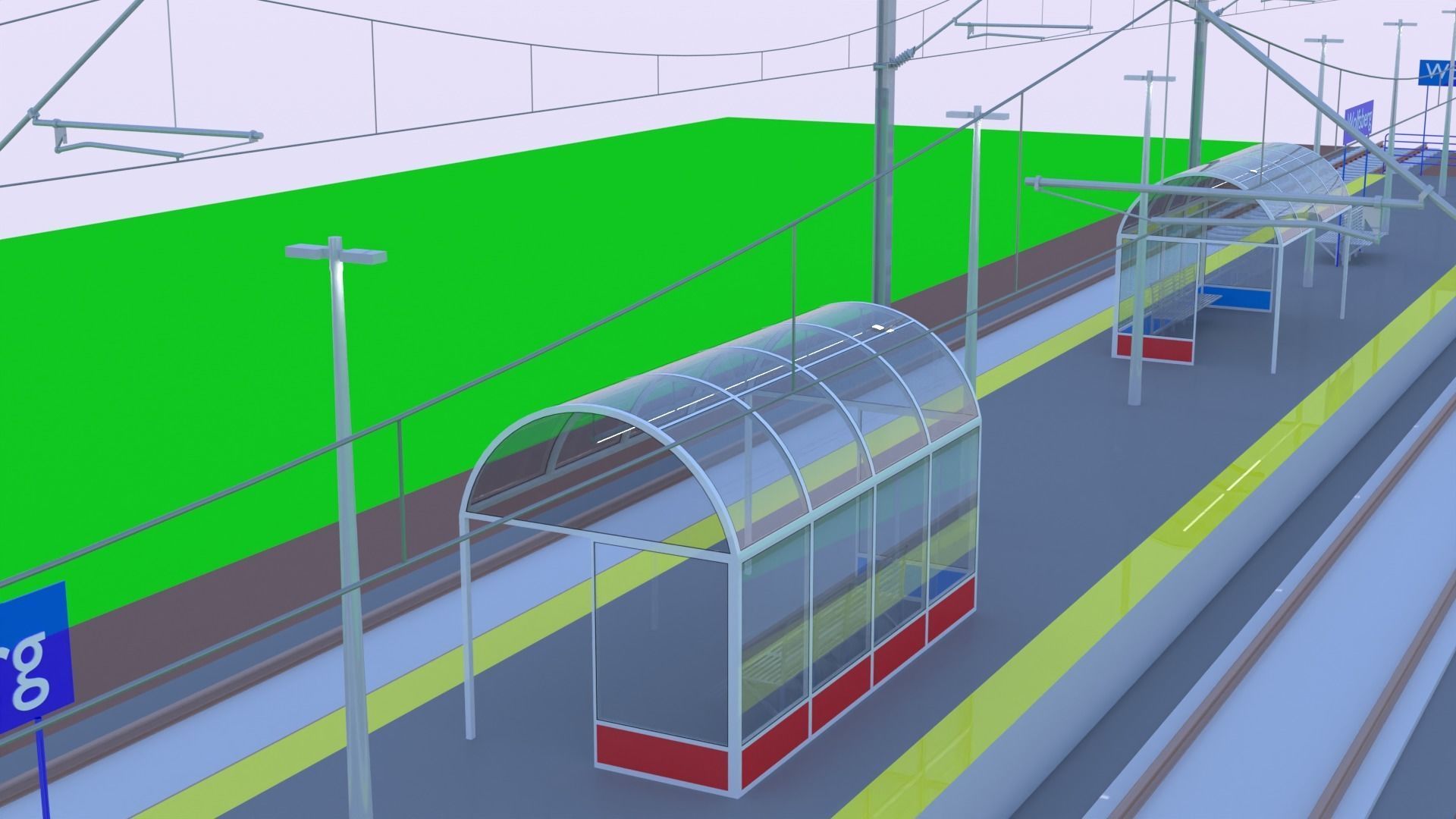 Local railway station IV 3D model_14