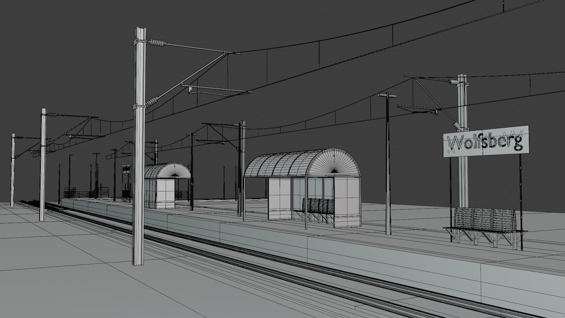 Local railway station IV 3D model_1