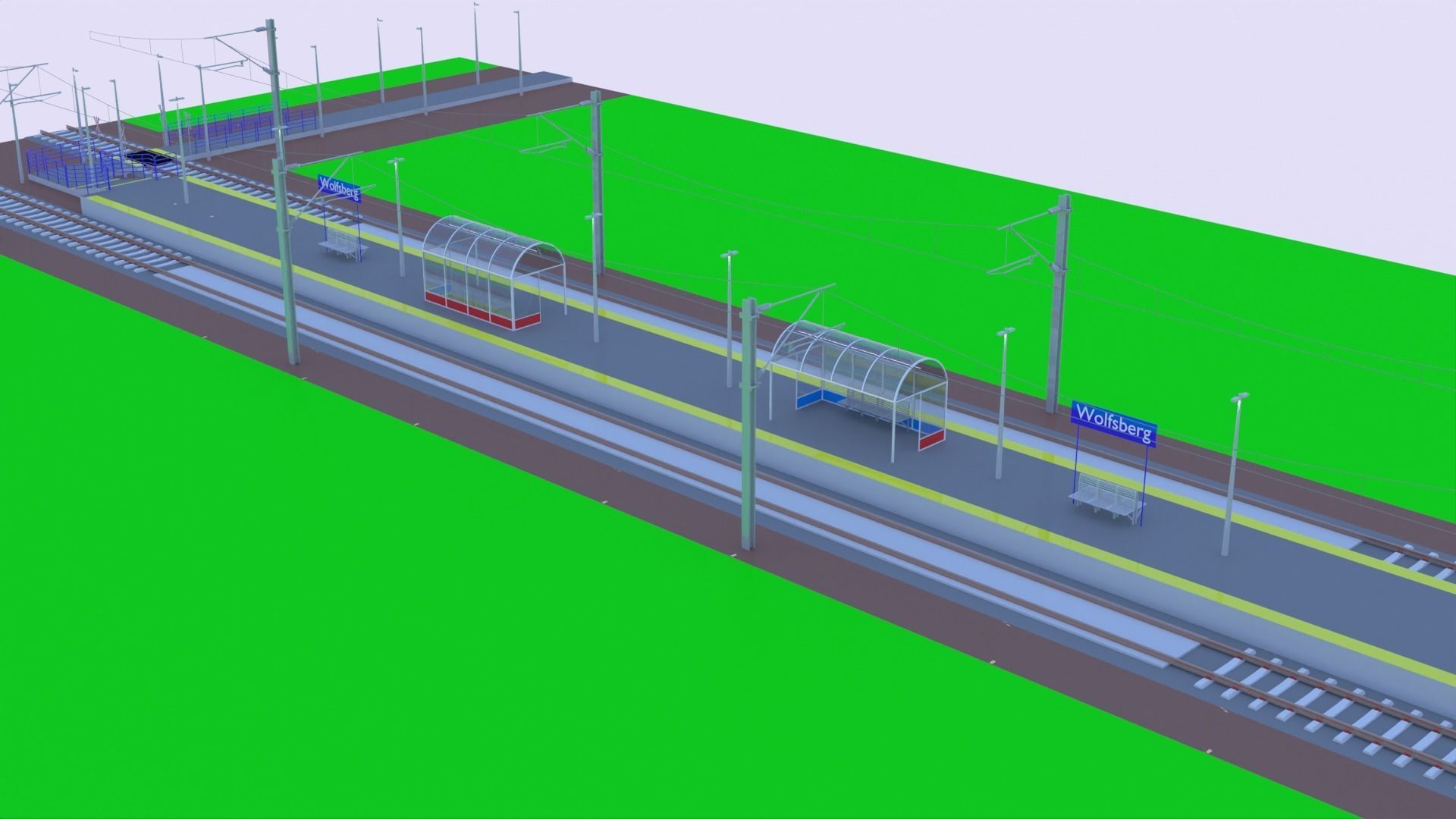 Local railway station IV 3D model_8