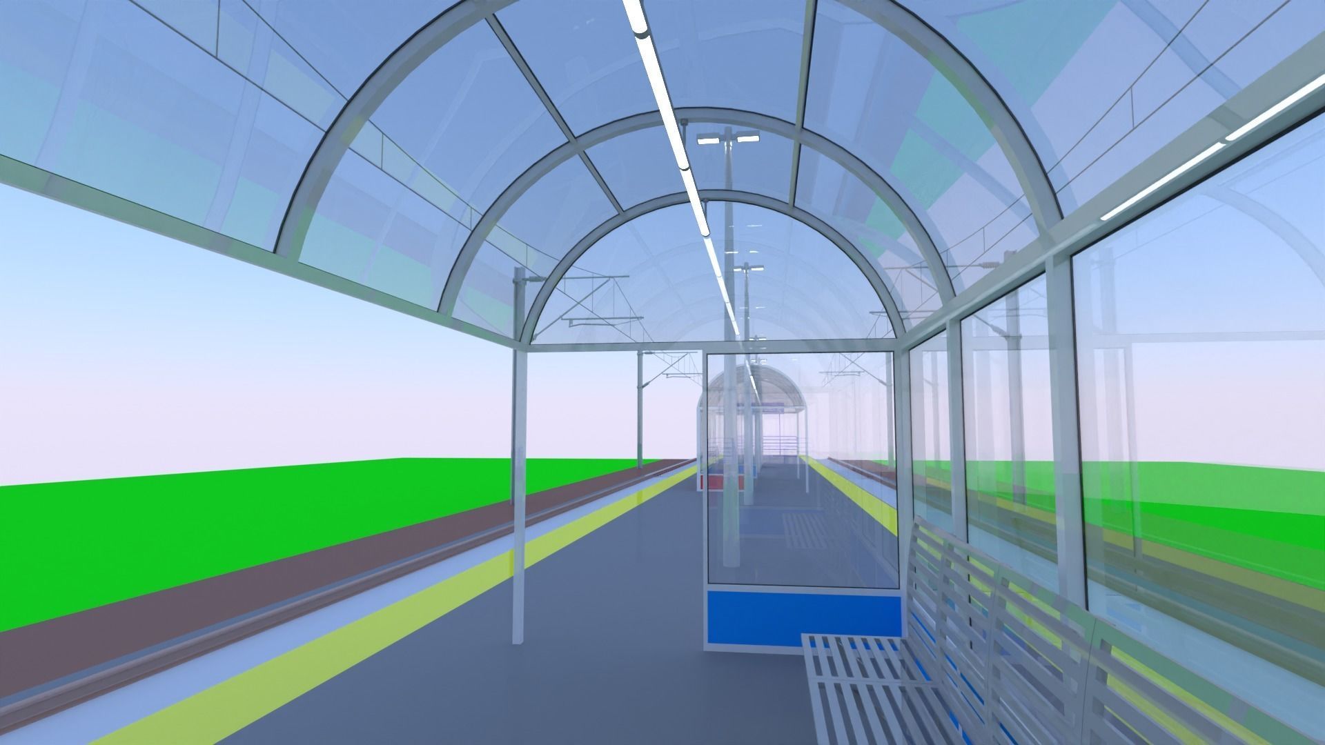 Local railway station IV 3D model_10