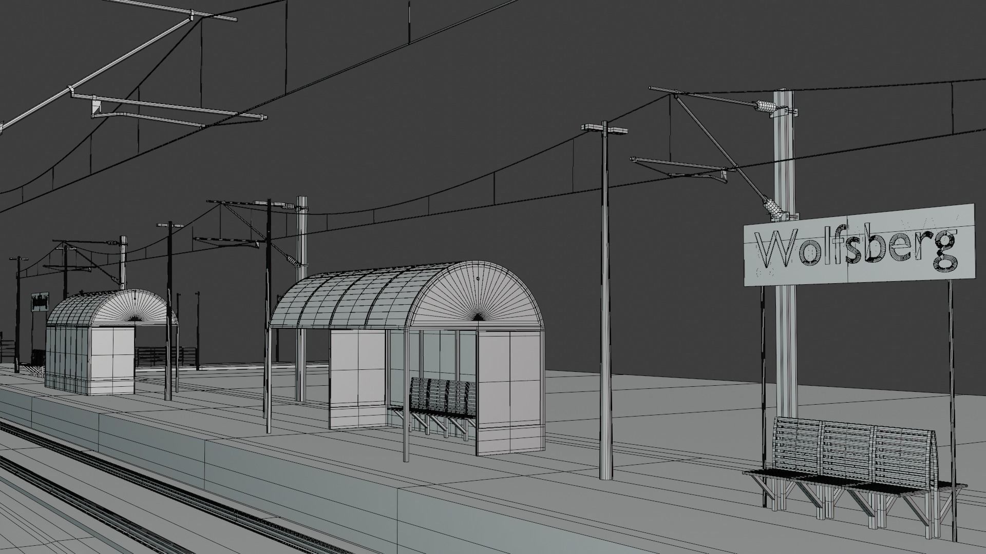 Local railway station IV 3D model_13