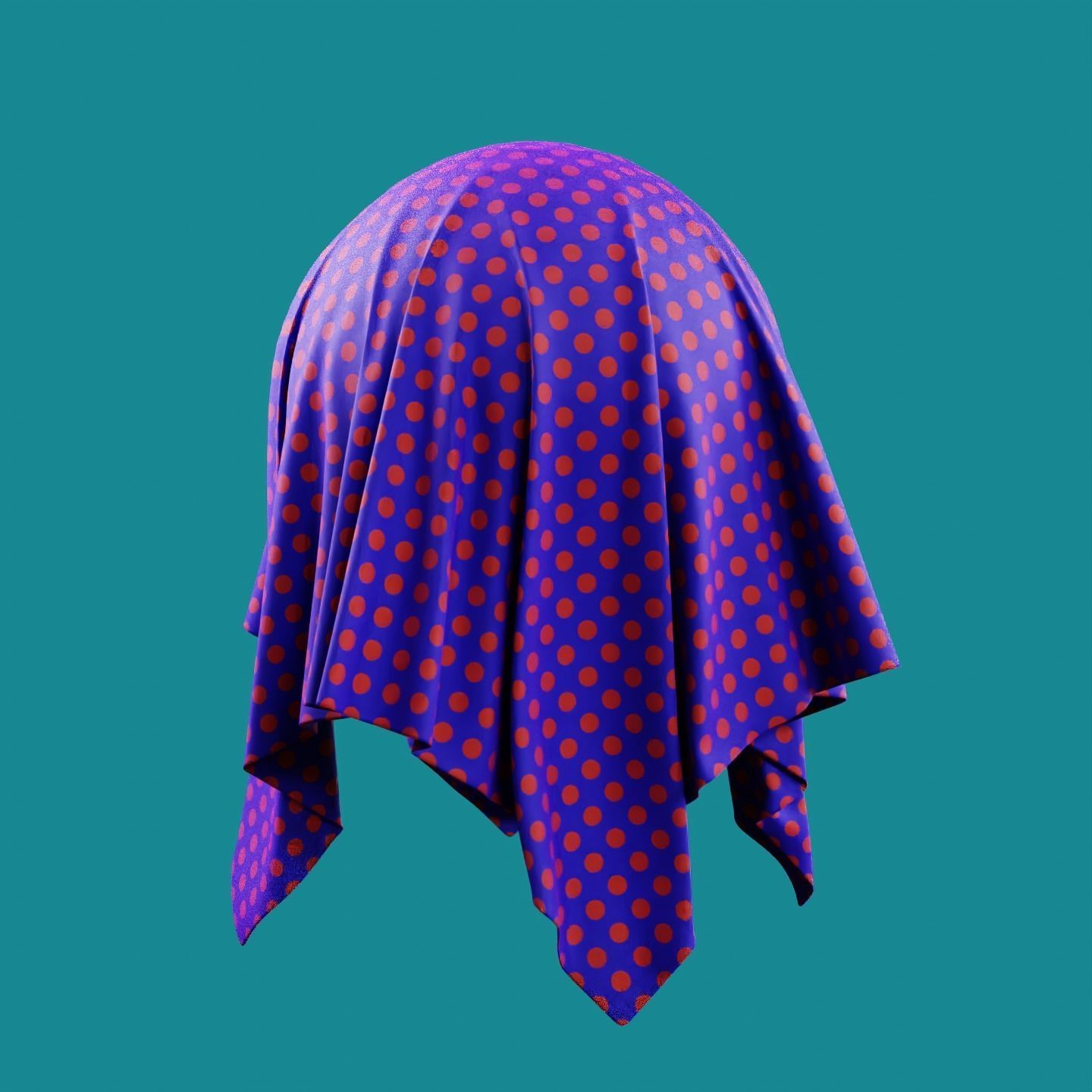 Procedural Polka Dots Fabric Material Texture_5