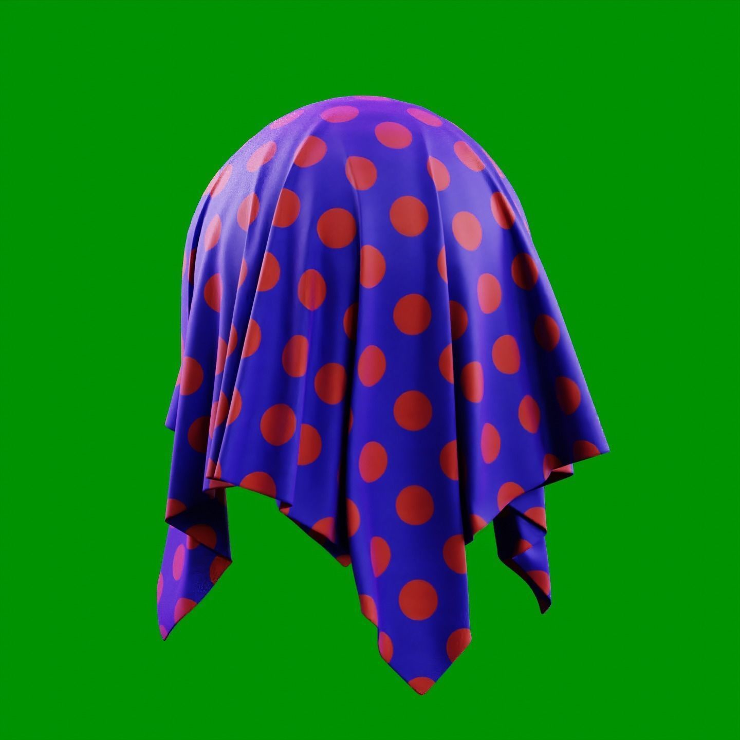 Procedural Polka Dots Fabric Material Texture_6