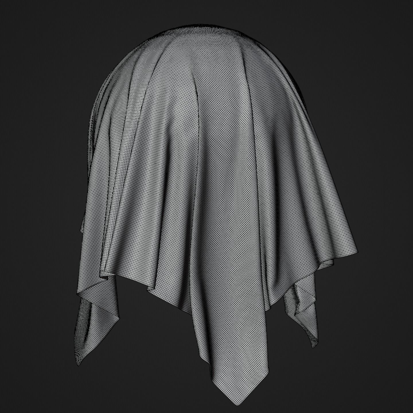 Procedural Polka Dots Fabric Material Texture_9