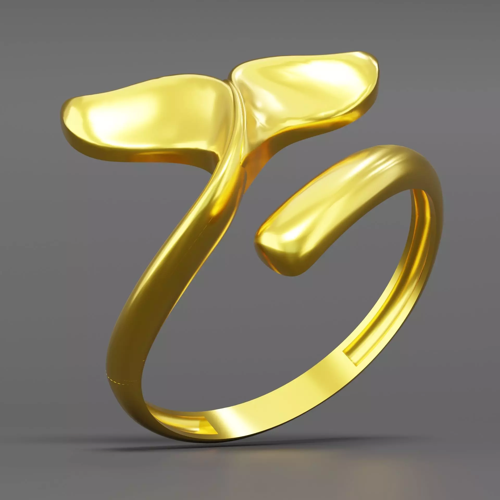 Dolphin ring 06 3D print model_0