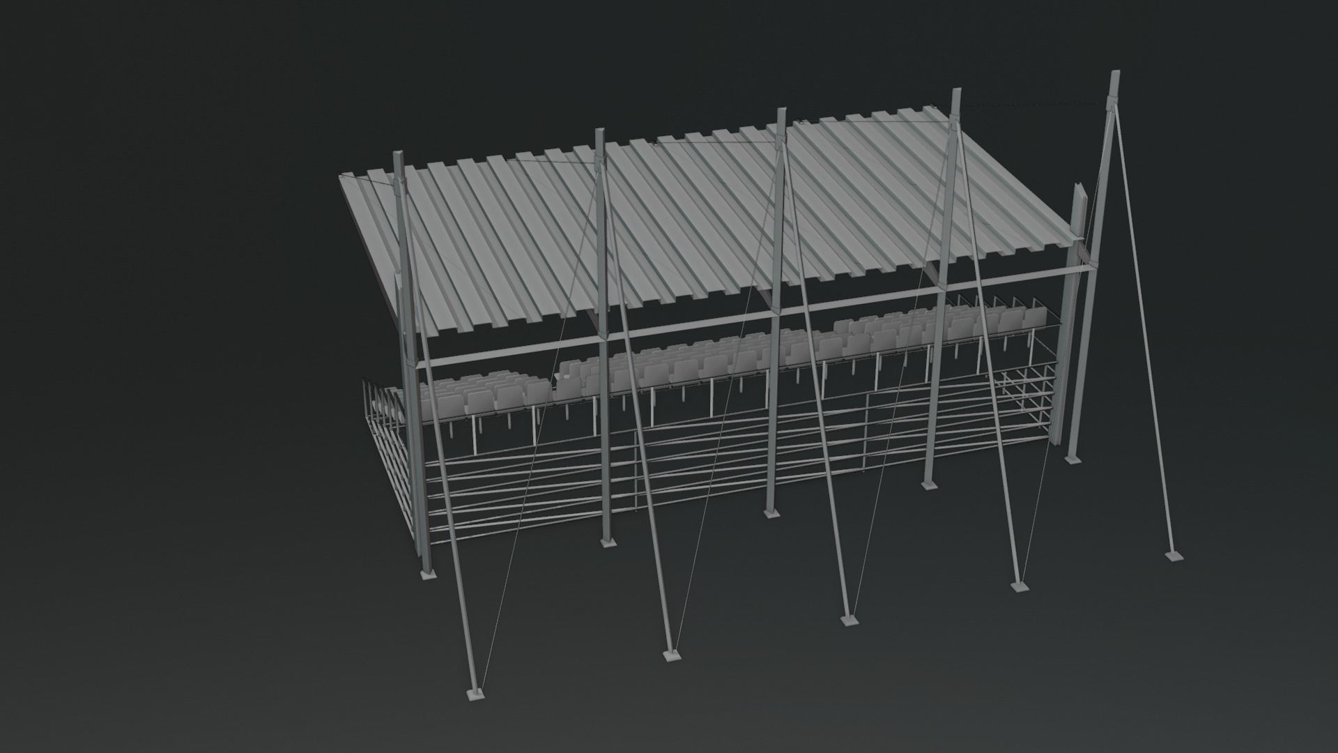 Basket ball court Free low-poly 3D model_16