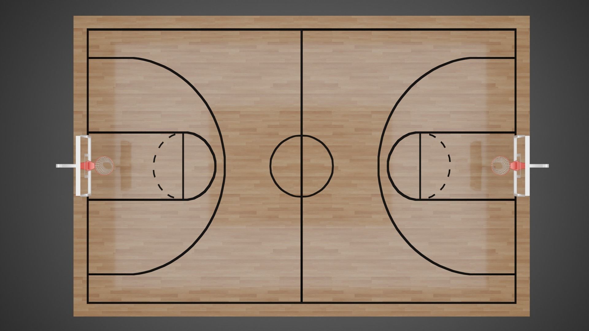 Basket ball court Free low-poly 3D model_10