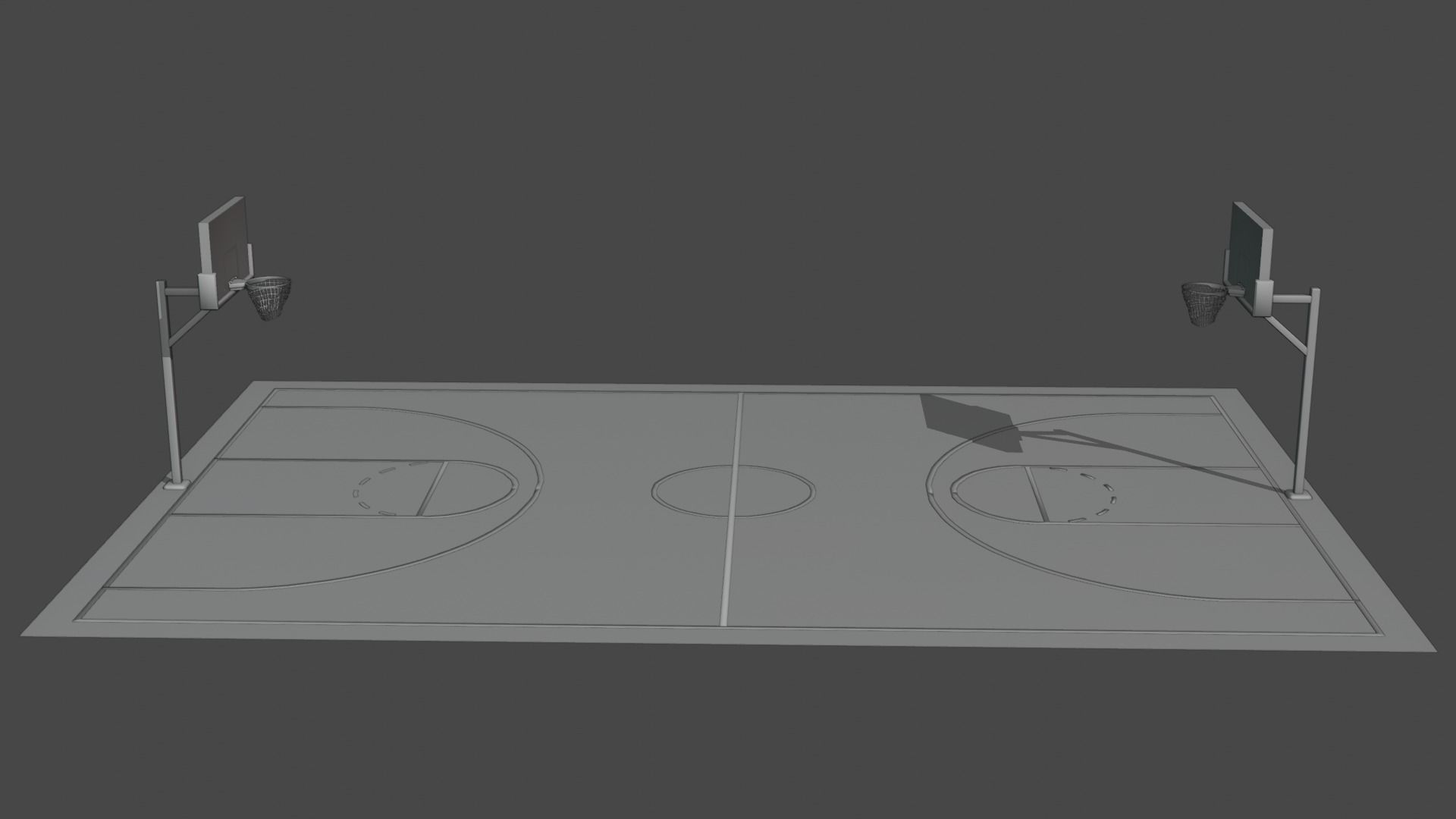 Basket ball court Free low-poly 3D model_12