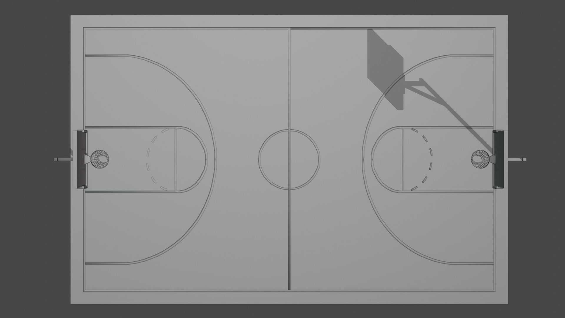 Basket ball court Free low-poly 3D model_11